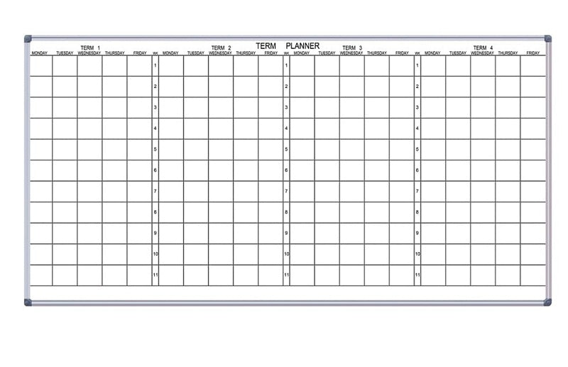 Prowite term planner| Porcelain laser etched whiteboard school Term planner