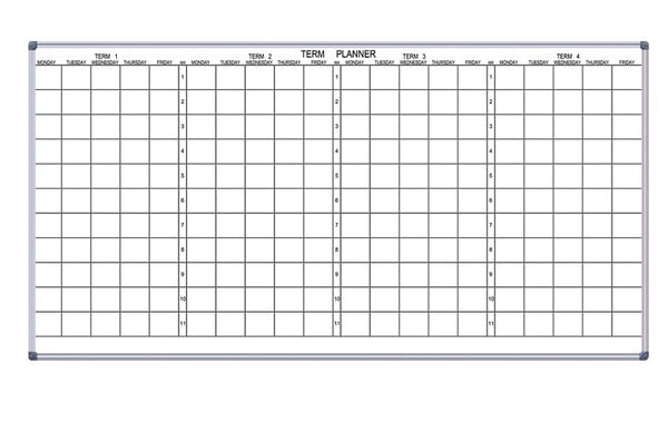 Prowite term planner| Porcelain laser etched whiteboard school Term planner