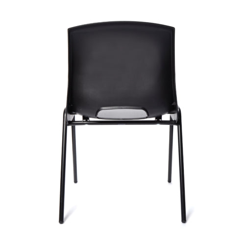 Quad Stacking Chair 4 leg steel frame-Polypropylene Black seat only -min order of 4 chairs