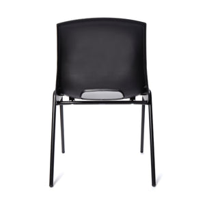 Quad Stacking Chair 4 leg steel frame-Polypropylene Black seat only -min order of 4 chairs