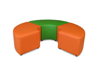 Quarters Ottoman - flexible soft seating- break out- reception-Vinyl upholstery| NZ built
