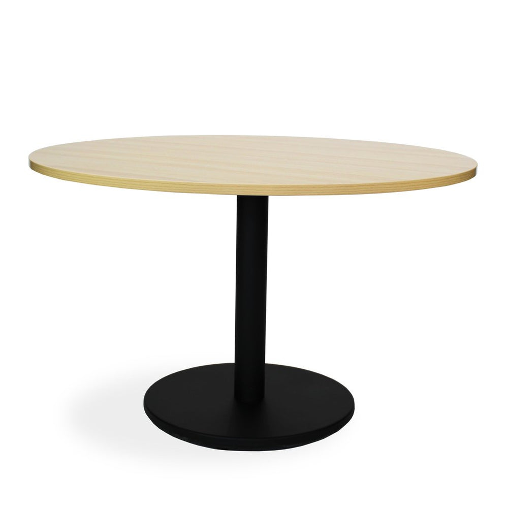 NZ Round Meeting Table - steel pedestal disc base - N Z made range