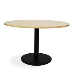 NZ Round Meeting Table - steel pedestal disc base - N Z made range