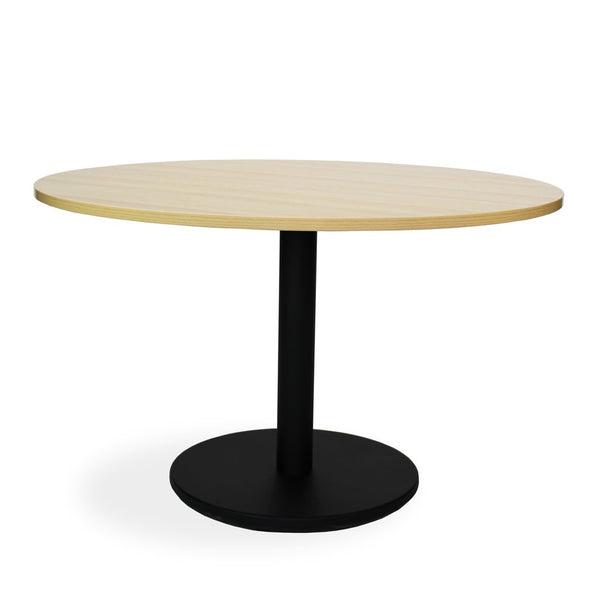 NZ Round Meeting Table - steel pedestal disc base - N Z made range