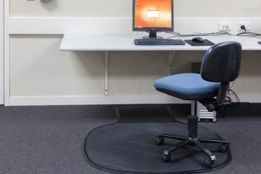 Rubber Chair Mat -keyhole shape- ideal for hard timber or vinyl Floors