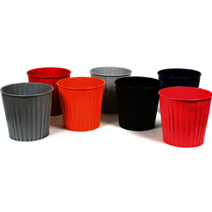 Fluted metal rubbish bin- classic office rubbish bin-7 colours
