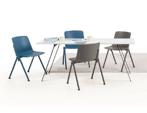 Scout 4 leg stacking chair-meeting-visitor-cafe chair- 4 colours