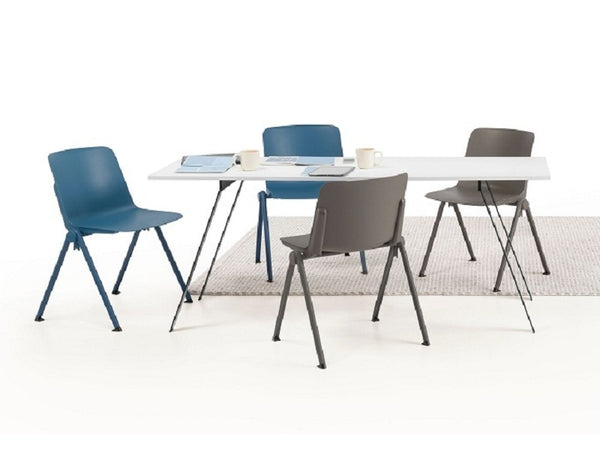 Scout 4 leg stacking chair-meeting-visitor-cafe chair- 4 colours