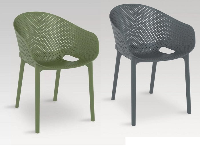 Sky outdoor arm chair-UV stabilized outdoor chair- 2 colours