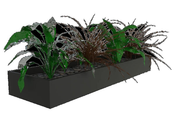 Proceed Tambour door cabinet-Planter box-1200 wide option