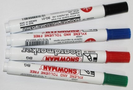 Snowman Whiteboard Marker 4.5 mm marker pens-Pack of 4 colours-
