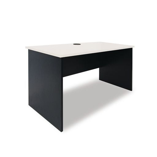 Sonic Office Desk| Sturdy slab style desks| White top- Charcoal base