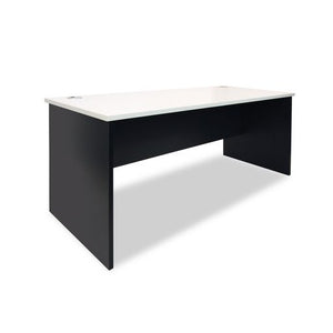 Sonic Office Desk| Sturdy slab style desks| White top- Charcoal base