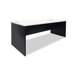 Sonic Office Desk| Sturdy slab style desks| White top- Charcoal base