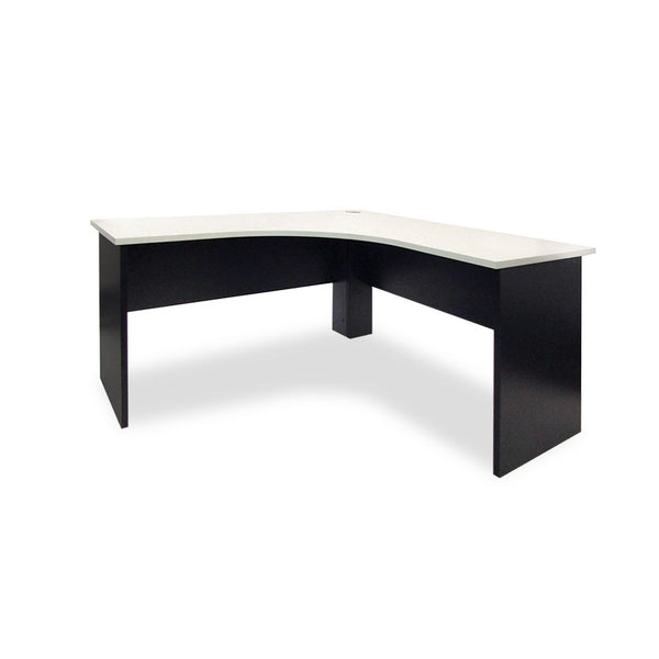 Sonic Office Desk| Sturdy slab style desks| White top- Charcoal base