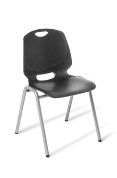 Spark 4 leg stacking chair-Heavy duty polypropylene stacking chair- 5 colours
