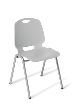 Spark 4 leg stacking chair-Heavy duty polypropylene stacking chair- 5 colours