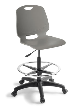 Spark swivel technical chair -high lift stool- Heavy Duty Polypropylene shell
