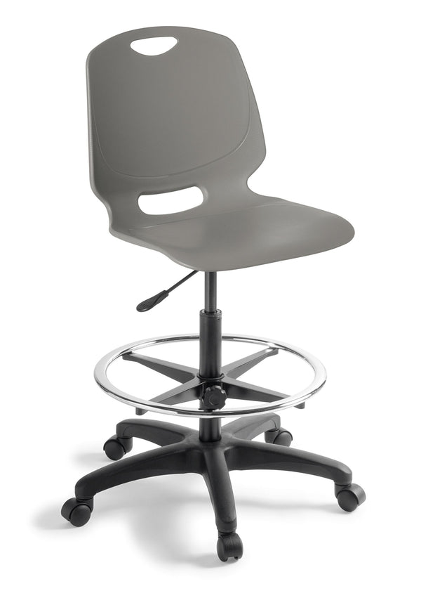 Spark swivel technical chair -high lift stool- Heavy Duty Polypropylene shell