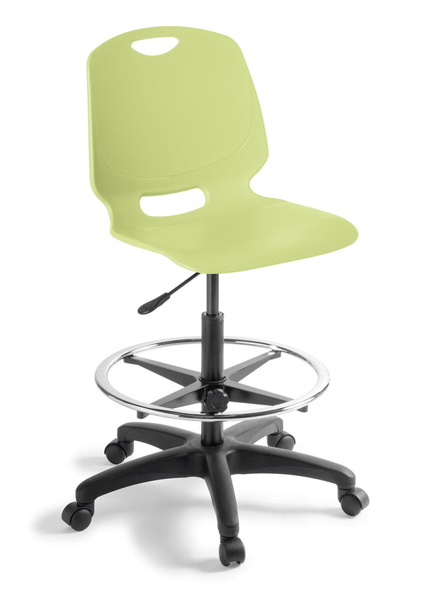 Spark swivel technical chair -high lift stool- Heavy Duty Polypropylene shell