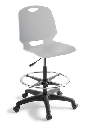 Spark swivel technical chair -high lift stool- Heavy Duty Polypropylene shell