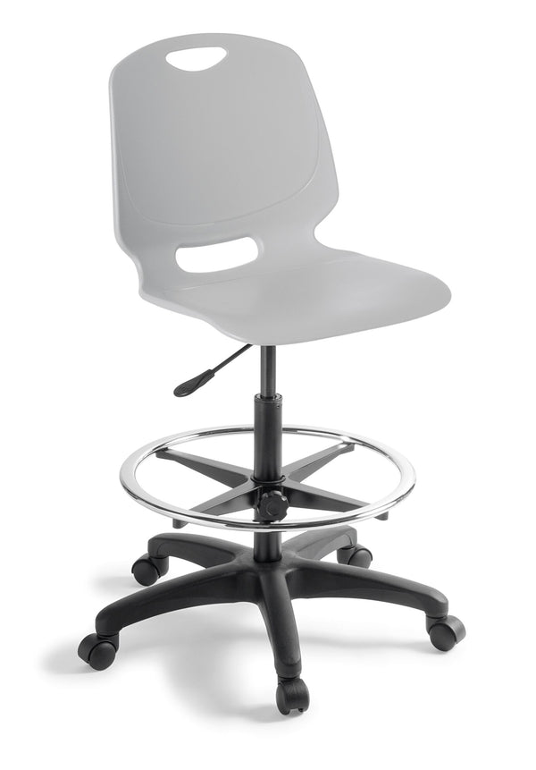 Spark swivel technical chair -high lift stool- Heavy Duty Polypropylene shell
