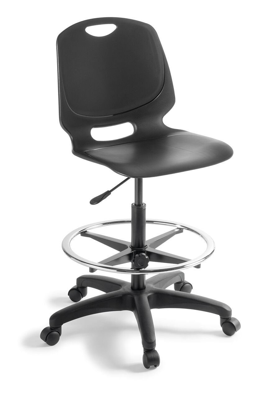 Spark swivel technical chair -high lift stool- Heavy Duty Polypropylene shell