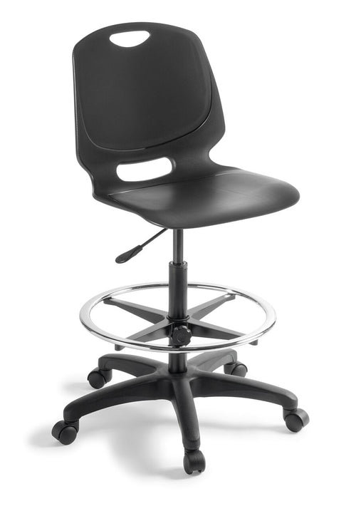 Spark swivel technical chair -high lift stool- Heavy Duty Polypropylene shell