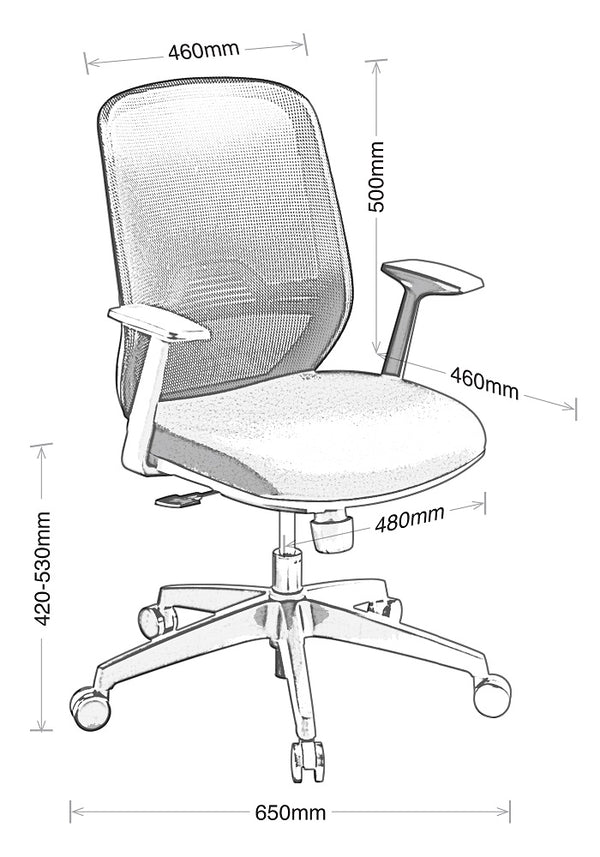Sprint mesh back High back office chair-reclining meeting chair-Delivered assembled-