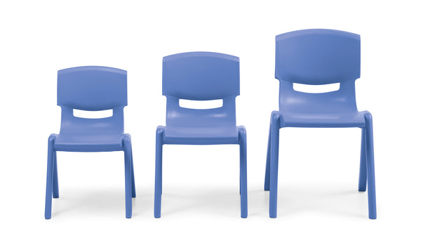 Squad polypropylene student chair with 3 heights 4 colours-stacking outdoor chair