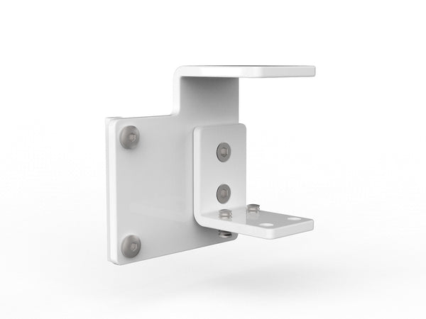 Studio 50 desk hung office partition | 50 mm thick clamp on pinnable screen panel|