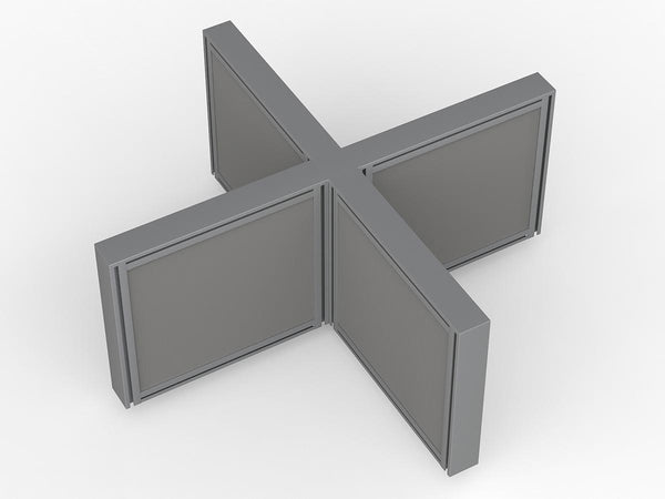 Studio 50 floor standing office Partition 1500 high-50 mm thick fabric screen panels |