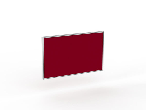 Studio 50 desk hung office partition | 50 mm thick clamp on pinnable screen panel|