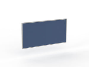 Studio 50 desk hung office partition | 50 mm thick clamp on pinnable screen panel|