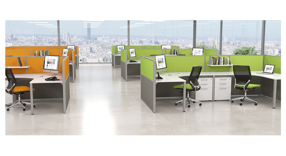Studio 50 Floor Standing Screen & Office Partition 1200mm High | 50mm thick fabric