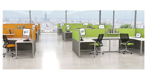Studio 50 Floor Standing Screen & Office Partition 1200mm High | 50mm thick fabric