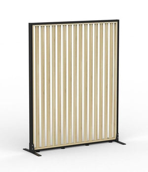 Studio Divide-freestanding wood slat privacy panel - 50mm thick panel NZ made