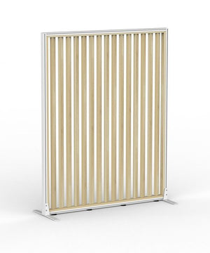 Studio Divide-freestanding wood slat privacy panel - 50mm thick panel NZ made
