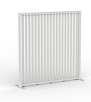 Studio Divide-freestanding wood slat privacy panel - 50mm thick panel NZ made