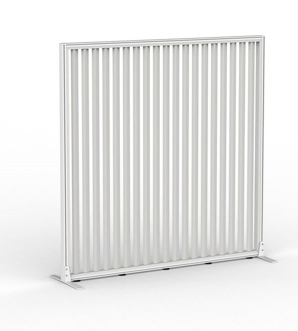 Studio Divide-freestanding wood slat privacy panel - 50mm thick panel NZ made