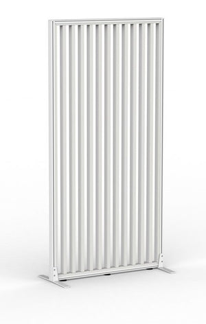 Studio Divide-freestanding wood slat privacy panel - 50mm thick panel NZ made