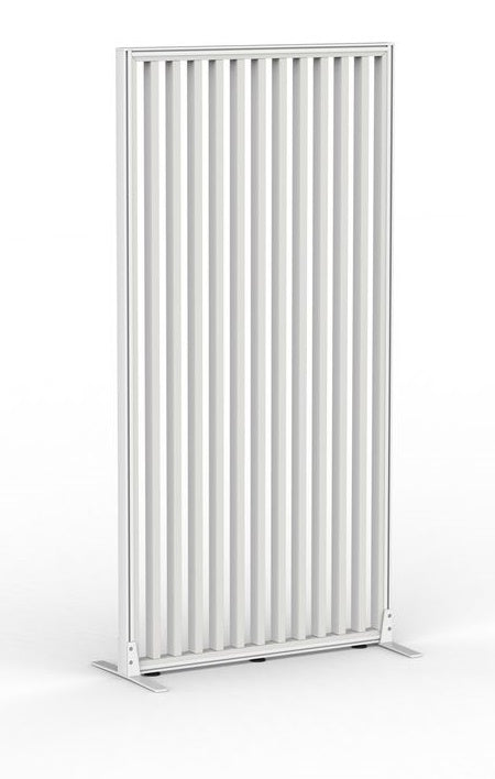 Studio Divide-freestanding wood slat privacy panel - 50mm thick panel NZ made