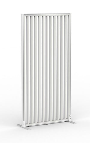 Studio Divide-freestanding wood slat privacy panel - 50mm thick panel NZ made