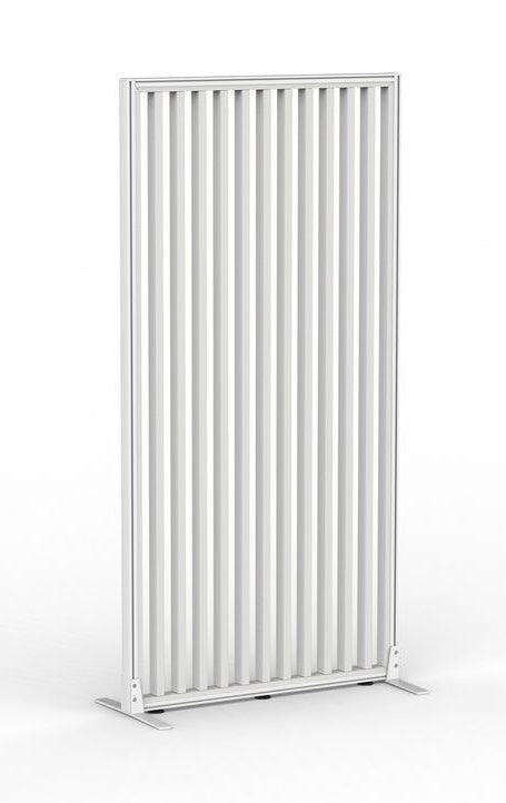 Studio Divide-freestanding wood slat privacy panel - 50mm thick panel NZ made