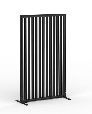 Studio Divide-freestanding wood slat privacy panel - 50mm thick panel NZ made