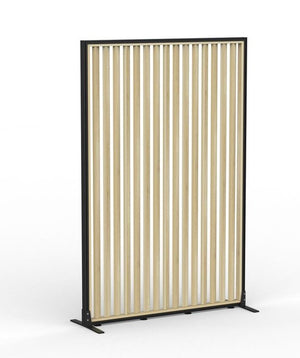 Studio Divide-freestanding wood slat privacy panel - 50mm thick panel NZ made