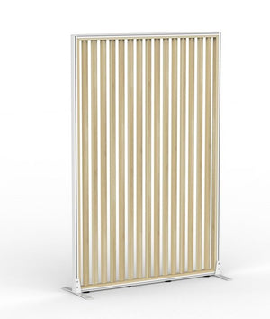 Studio Divide-freestanding wood slat privacy panel - 50mm thick panel NZ made