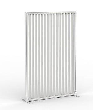 Studio Divide-freestanding wood slat privacy panel - 50mm thick panel NZ made