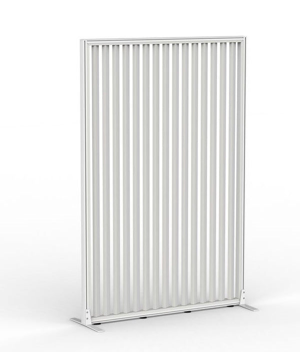 Studio Divide-freestanding wood slat privacy panel - 50mm thick panel NZ made