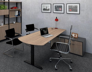 NZ Made Summit Executive sit to stand Desk with storage credenza